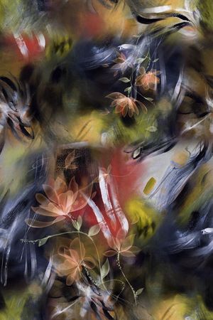 花卉印花华亿平台图片