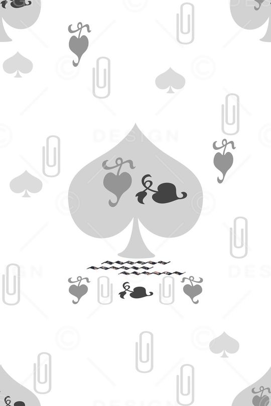 扑克黑桃印花华亿平台图片