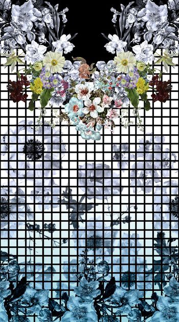 黑白线条印花华亿平台图片