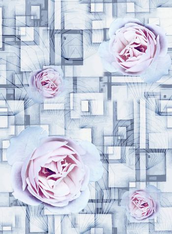 花卉印花华亿平台图片