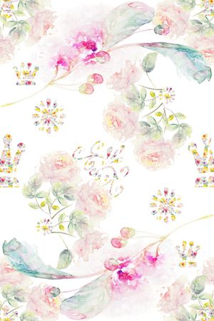 清新花卉印花华亿平台图片