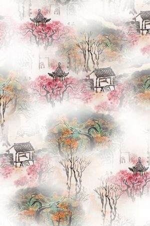 中国风印花华亿平台图片