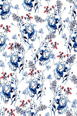 花卉印花华亿平台图片