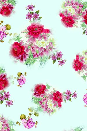 花卉印花华亿平台图片