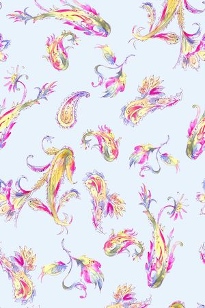 佩斯利印花华亿平台图片