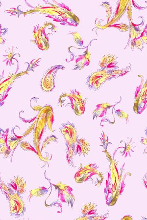 佩斯利印花华亿平台图片