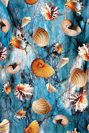 海洋生物印花华亿平台图片