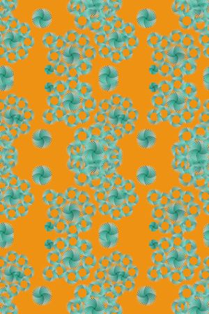 圆圈拼接印花华亿平台图片