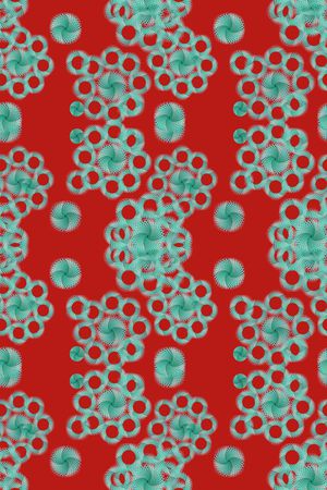 圆圈拼接印花华亿平台图片