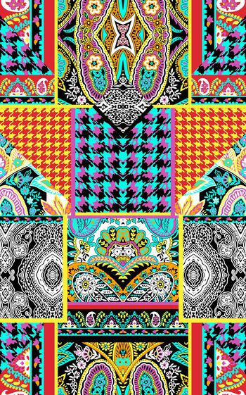 佩斯利印花华亿平台图片