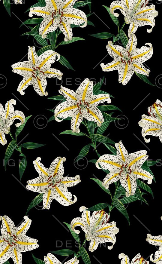 手绘复古花卉印花华亿平台图片