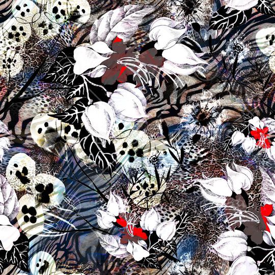 豹纹印花华亿平台图片