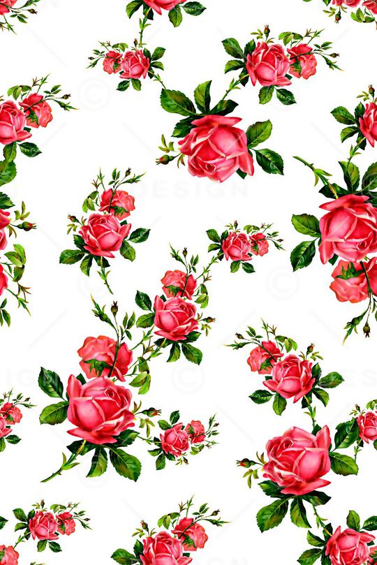 抽象手绘满版花卉印花华亿平台图片