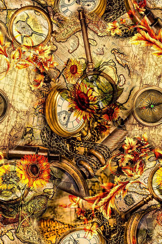 时尚抽象手绘花卉菊花草卷印花印花华亿平台图片