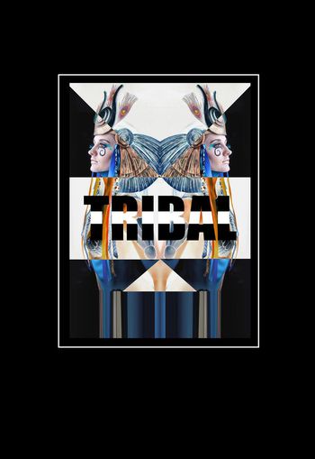 人物抽象花卉印花华亿平台图片