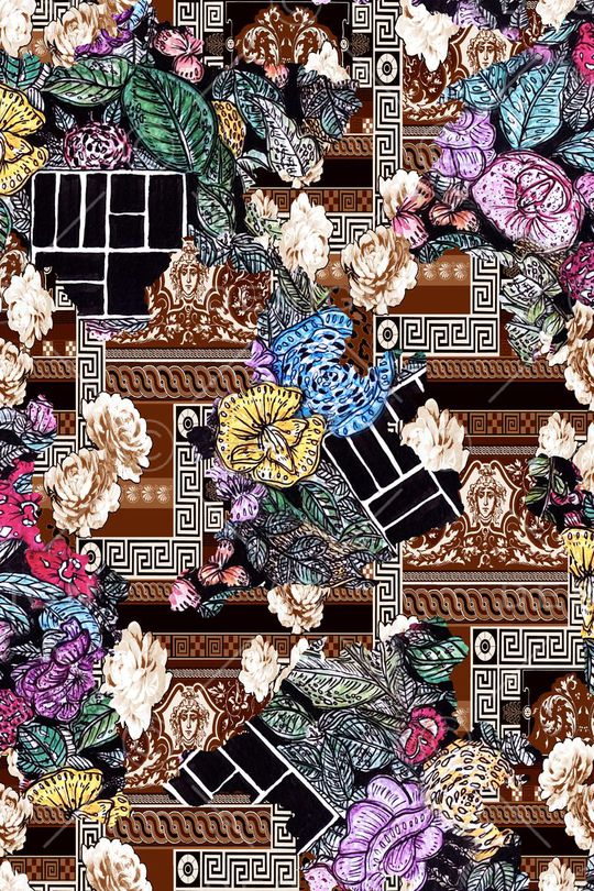 几何纹样印花华亿平台图片