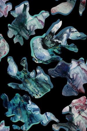 不规则几何印花华亿平台图片