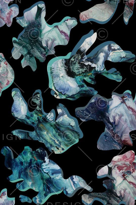 不规则几何印花华亿平台图片