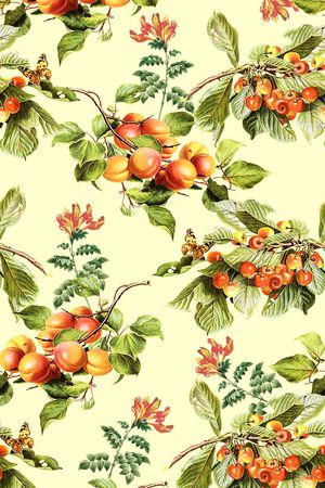 复古花卉印花华亿平台图片