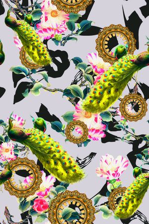 花卉印花华亿平台图片