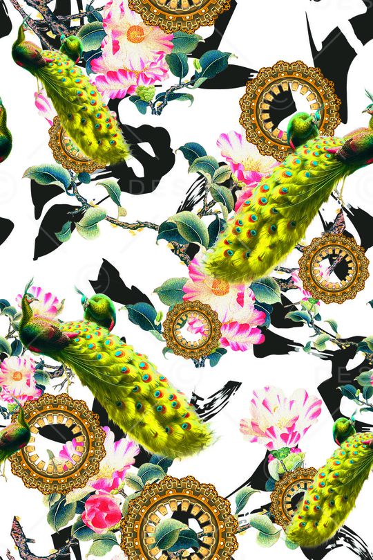 花卉印花华亿平台图片