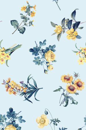 黄花朵印花华亿平台图片