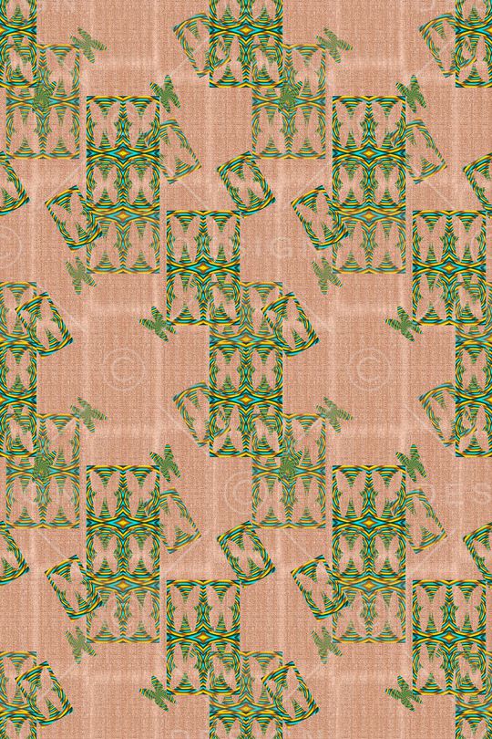 炫彩几何拼贴印花华亿平台图片