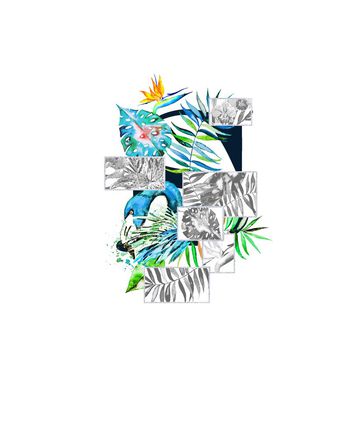 天堂鸟花印花华亿平台图片