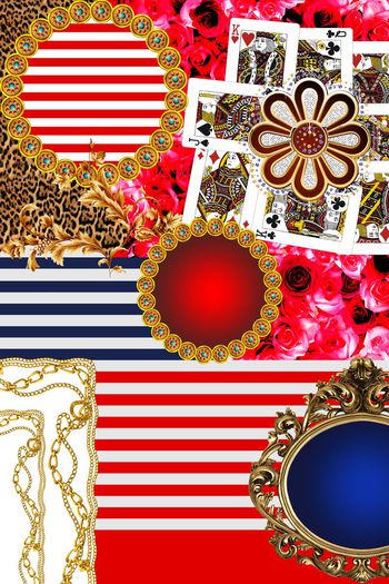 条纹印花华亿平台图片