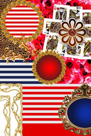 条纹印花华亿平台图片