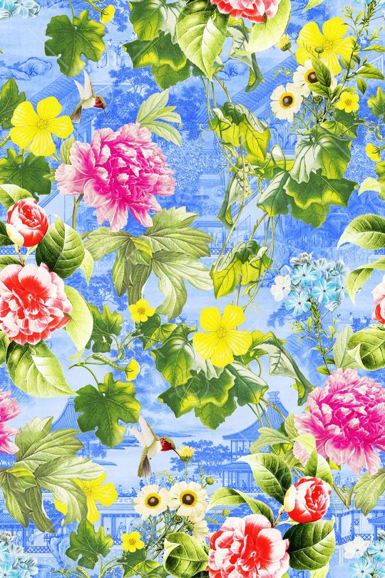 花卉印花华亿平台图片