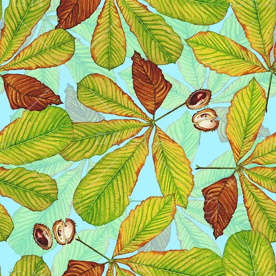 时尚抽象手绘植物树叶印花印花华亿平台图片