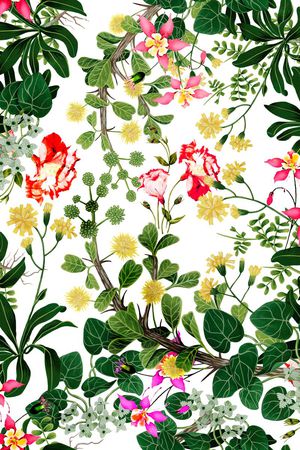 天堂鸟花印花华亿平台图片