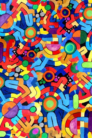 不规则几何印花华亿平台图片