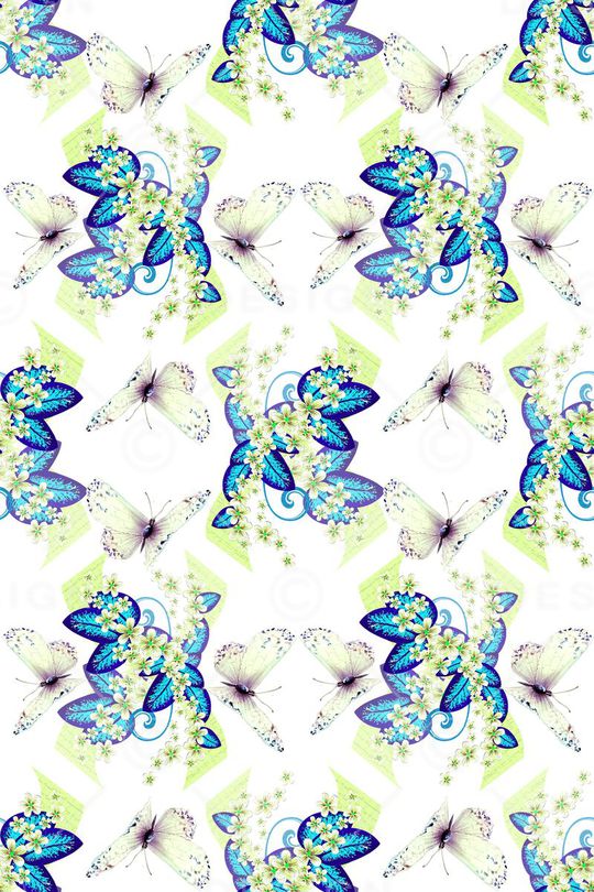 鸟昆虫图案印花华亿平台图片