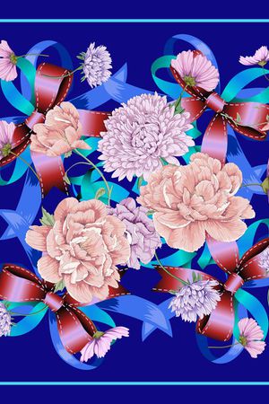 花卉印花华亿平台图片