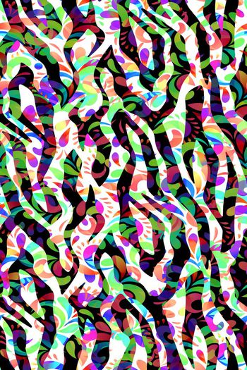 670216-彩色花朵纹理 斑马纹--2