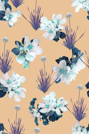 花卉印花华亿平台图片