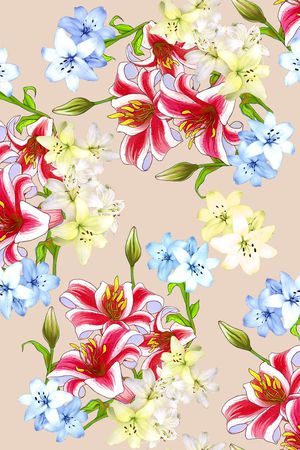 花卉印花华亿平台图片