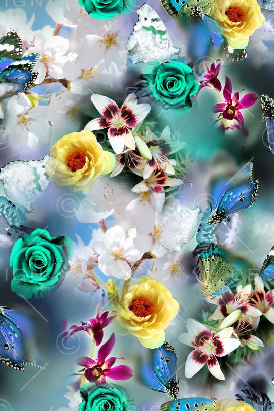 3D花卉印花华亿平台图片