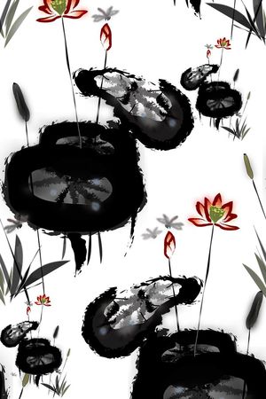 中国风印花华亿平台图片