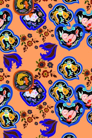 莫妮卡-女装华亿平台印花华亿平台图片