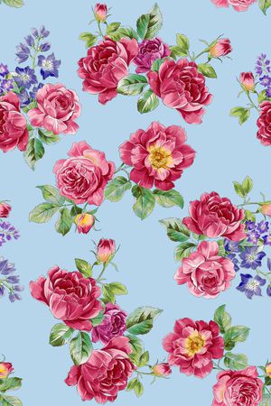 玫瑰花印花华亿平台图片