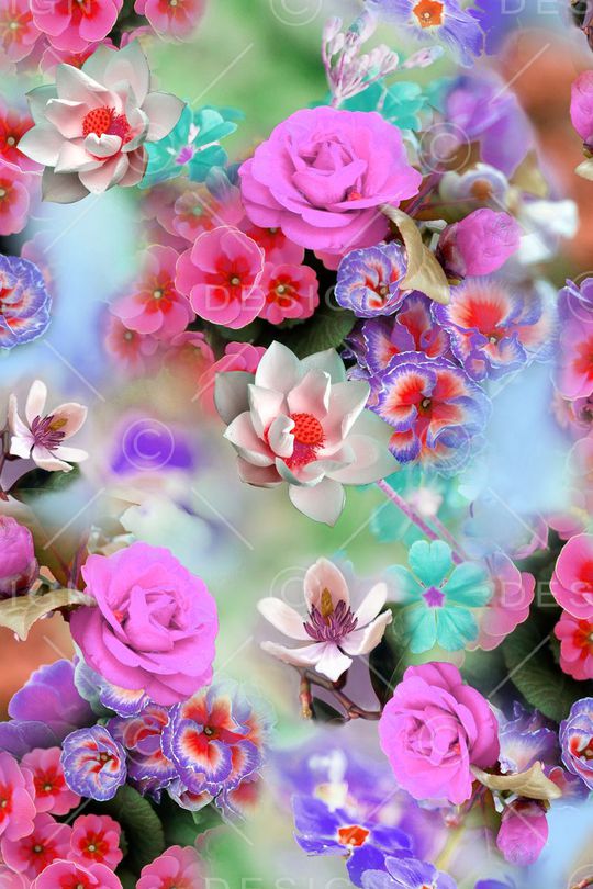 花卉印花华亿平台图片