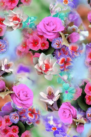 花卉印花华亿平台图片