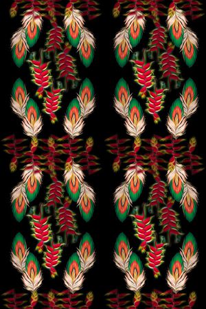 热带花卉意向印花华亿平台图片