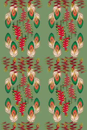 热带花卉意向印花华亿平台图片