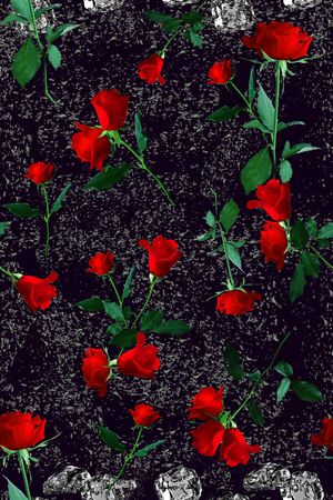 玫瑰印花华亿平台图片