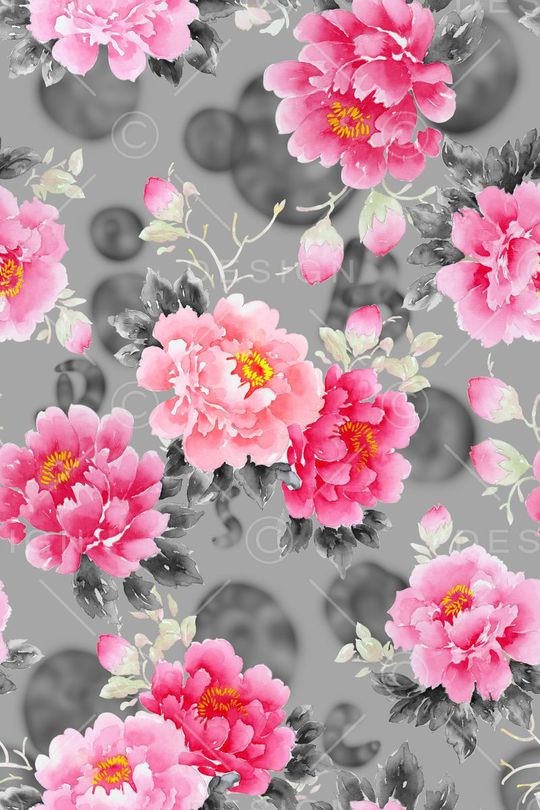 牡丹印花华亿平台图片