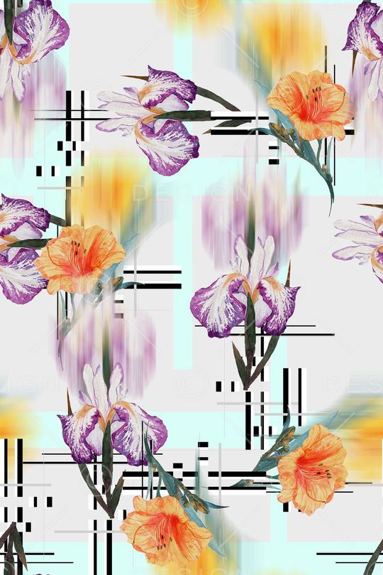 花卉印花华亿平台图片